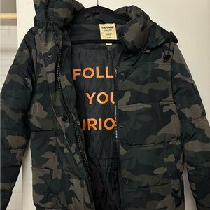 Garage Womens Camouflage Puffer Jacket